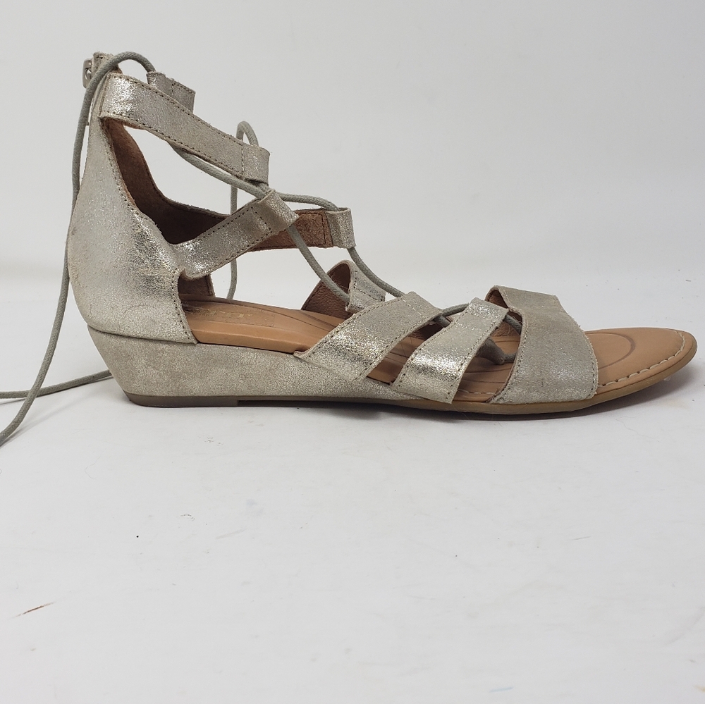 Born Dakar Gladiator Lace Up Gold Metallic Sandal